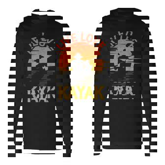 面白いカヤック愛好家 カヤックライブ ラブカヤック 長袖Tシャツ - Kawaiitshirt