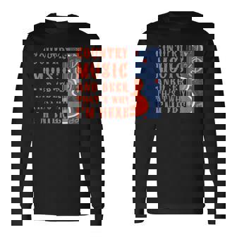 面白いカントリーミュージック&ビール音楽祭 アコースティックギター 長袖Tシャツ - Kawaiitshirt