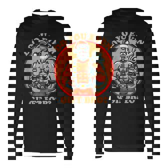 面白いクリスマス ウエイトリフティング ボディビルディング 筋肉質サンタ 長袖Tシャツ - Kawaiitshirt