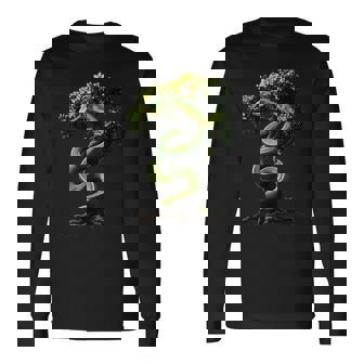 面白いグリーン ツリー パイソン愛好家ヘビ爬虫類 Green Tree Pythonnake Lover 長袖Tシャツ - Kawaiitshirt