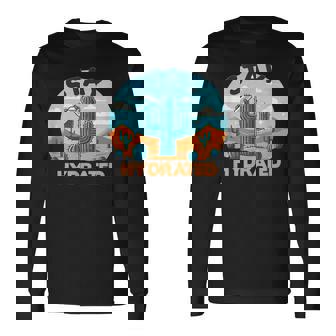 面白いサボテンの水やり-水分補給 長袖Tシャツ - Kawaiitshirt