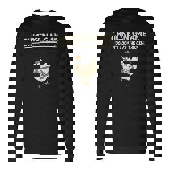 面白いチキンゲーム「見えないデザイン」 長袖Tシャツ - Kawaiitshirt