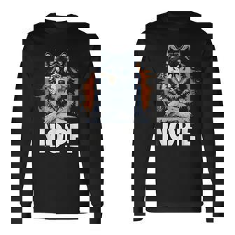 面白いハスキー T、犬の飼い主のための面白い犬の散歩服 長袖Tシャツ - Kawaiitshirt