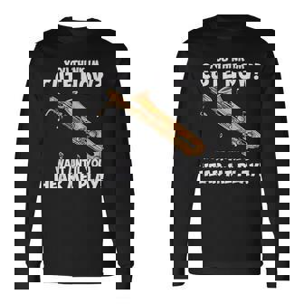 面白いバリトンサックスのデザイン私はサックスを持っています 長袖Tシャツ - Kawaiitshirt