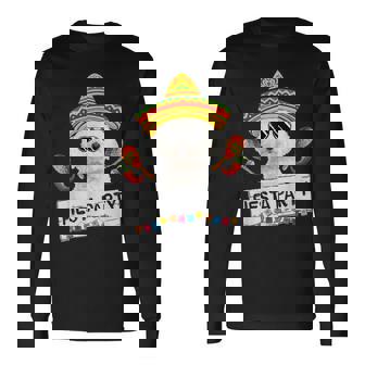 面白いパーティー かわいいビション・フリーゼ ソンブレロ サングラス 長袖Tシャツ - Kawaiitshirt