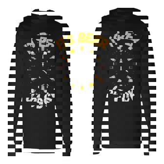 面白いビールoクロックティー。ナショナルビールデー、父の日に。 長袖Tシャツ - Kawaiitshirt