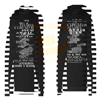 面白いフラワーホーンとアロワナのデザイン 魚族館 長袖Tシャツ - Kawaiitshirt