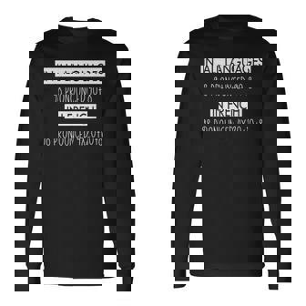 面白いフランス語 数字の発音 フランス語を学ぶギフト 長袖Tシャツ - Kawaiitshirt