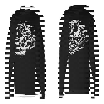 面白いブリタニー スパニエル犬のぞくグラフィック デザイン 長袖Tシャツ - Kawaiitshirt