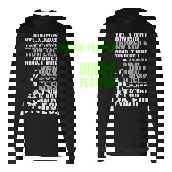 面白いラグビーコーチ、選手、ファンのラグビー。 長袖Tシャツ - Kawaiitshirt