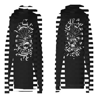 面白いロードバイク サイクリング It's Just A Hill Get Over It 長袖Tシャツ - Kawaiitshirt