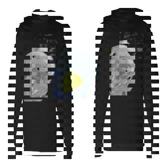 面白い好奇心インコのセキセイインコ 長袖Tシャツ - Kawaiitshirt