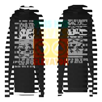 面白い引用エレベーター This Kid Loves Elevator Elevator Loves Elevator 長袖Tシャツ - Kawaiitshirt