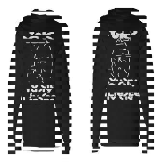 面白い猫 Tピースギフト Yolo 猫愛好家に 長袖Tシャツ - Kawaiitshirt