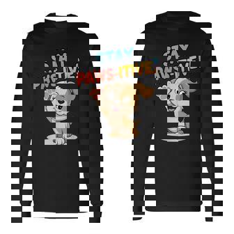 面白い皮肉な引用皮肉なデザインママとパパ犬 長袖Tシャツ - Kawaiitshirt