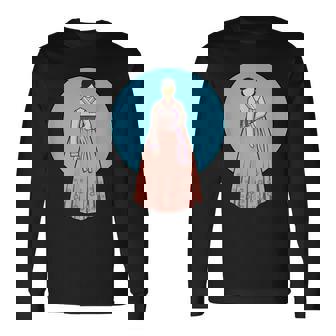 韓国伝統韓服を着た韓国の美少女 長袖Tシャツ - Kawaiitshirt