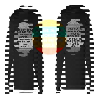 音楽は魂への最短の道 レトロミュージシャン アーティスト 長袖Tシャツ - Kawaiitshirt