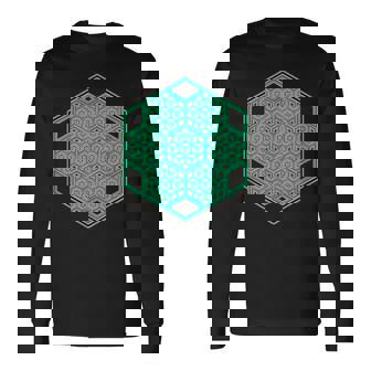 音楽祭 サイケデリックパターン テクノ トランス レイブ ゴア 長袖Tシャツ - Kawaiitshirt