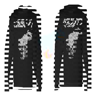 頑張るゾウ がんばるぞう ダジャレ ゾウ 動物好き ジョーク 高校受験 大学受験 試験 合格 かわいい おやじギャグ 長袖Tシャツ - Kawaiitshirt