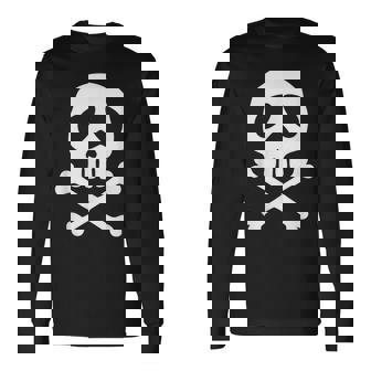 頭蓋骨、宇宙海賊、船長、パーティー、ハロウィーン、カーニバル 長袖Tシャツ - Kawaiitshirt