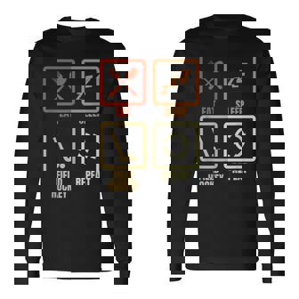 食べる寝るフィールドホッケーの繰り返し 長袖Tシャツ - Kawaiitshirt