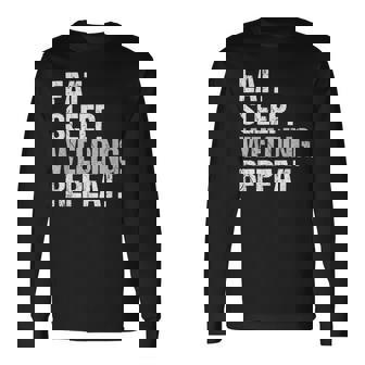 食べる睡眠溶接リピート溶接機 長袖Tシャツ - Kawaiitshirt