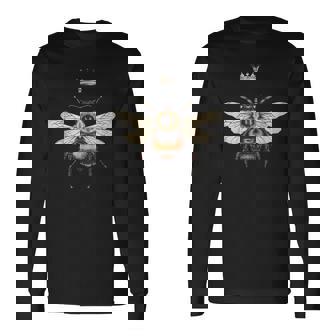 養蜂愛好家のためのモダンなフレンチ女王蜂。 長袖Tシャツ - Kawaiitshirt