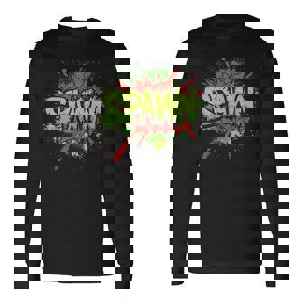 鮮やかな色とクールなスポーンステートメントコスチューム。 長袖Tシャツ - Kawaiitshirt