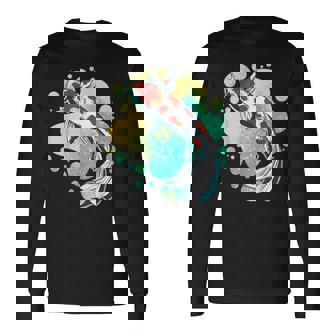 鯉 鯉 ジャパン 鯉 魚 エステ ベイパーウェーブ 長袖Tシャツ - Kawaiitshirt