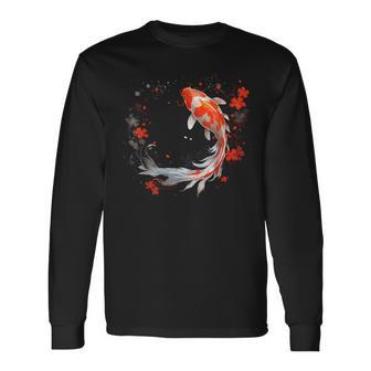 鯉 錦鯉 平和 親切 縁起 長袖Tシャツ - Kawaiitshirt