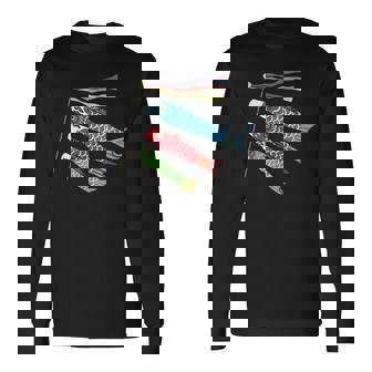 鯉鯉 鯉のぼり 旗 こどものひ 長袖Tシャツ - Kawaiitshirt