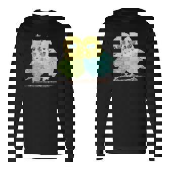 鳥 インコ かわいい ペット おもしろ 動物 イラスト 長袖Tシャツ - Kawaiitshirt