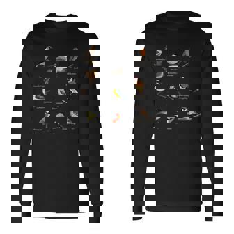 鳥モチーフガーデンバードバードソングバード おっぱい バンティングスズメ 長袖Tシャツ - Kawaiitshirt