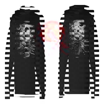 鳳凰 月 火 鳳凰 鳥 桜 木 神話 鳥 長袖Tシャツ - Kawaiitshirt