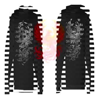 鳳凰 神話 鳥 ライズ 若返り 火の鳥 長袖Tシャツ - Kawaiitshirt