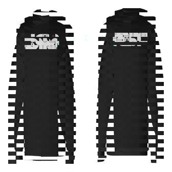 麻雀 まーじゃん タイポグラフィ おしゃれ 長袖Tシャツ - Kawaiitshirt