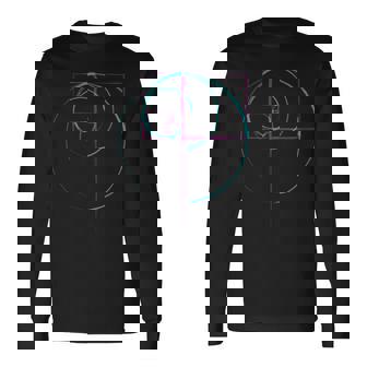 黄金比のティールとパープル 長袖Tシャツ - Kawaiitshirt