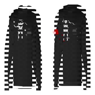 黒ひげ海賊旗-オリジナルエドワード・ティーチ 長袖Tシャツ - Kawaiitshirt