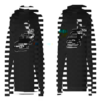 黒塗りの高級車よりも怖い無車検の軽自動車 長袖Tシャツ - Kawaiitshirt