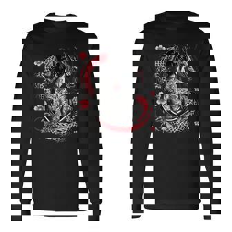 龍と刺青芸者 長袖Tシャツ - Kawaiitshirt