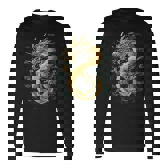 龍人 龍神 ドラゴン グラフィック 神話ドラゴン 龍神竜 長袖Tシャツ - Kawaiitshirt
