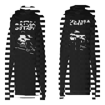 ３６５日連休 パンダ ギャグ ジョーク 趣味 おもしろ 定年 退職 老後 定年祝い 無職 セカンドライフ 長袖Tシャツ - Kawaiitshirt