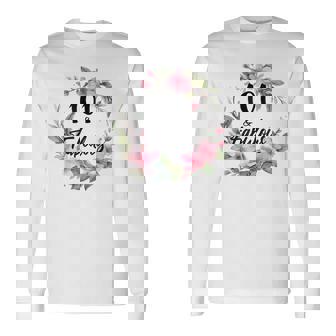 101歳&素晴らしいフローラルパーティーハッピー101歳の誕生日 長袖Tシャツ - Kawaiitshirt