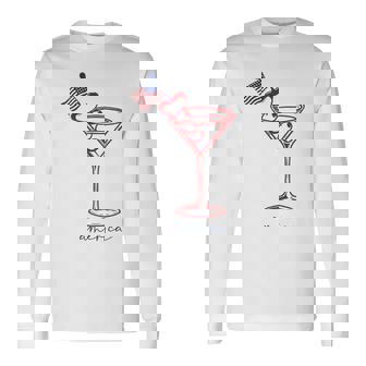 4Th Of July Hot Dog & Martini Long Sleeve T-Shirt | Mazezy