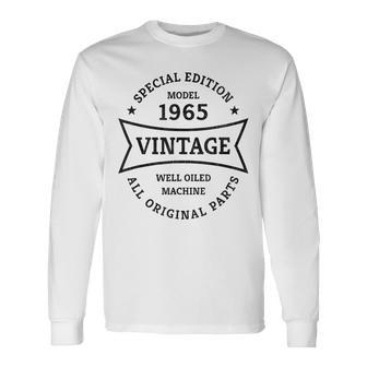 60Th Birthday 60歳 1965年生まれ ヴィンテージ 60年 長袖Tシャツ - Kawaiitshirt