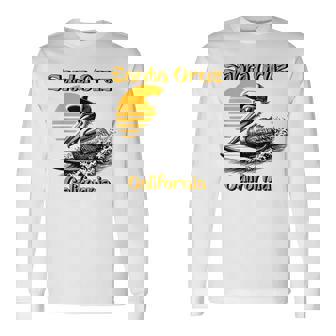 70S 80S Ca レトロ サーフィン ペリカン サンタクルーズ 長袖Tシャツ - Kawaiitshirt