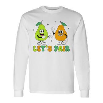 Aba Behavior Analyst Therapist Let's Pair Rbt Long Sleeve T-Shirt - Thegiftio UK