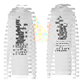 Amateur De Livres De Chat Amusant – Facilement Distrait Par Les Chats Et Les Livres T-shirt à manches longues - Cadeauxyz