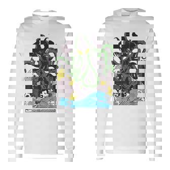 Anime Japonais Cthulhu Japonais Drôle Cthulhu T-shirt à manches longues - Cadeauxyz