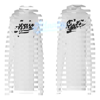 Atlanta Vintage Baseball Throwback Retro Atlanta Long Sleeve T-Shirt - Thegiftio UK